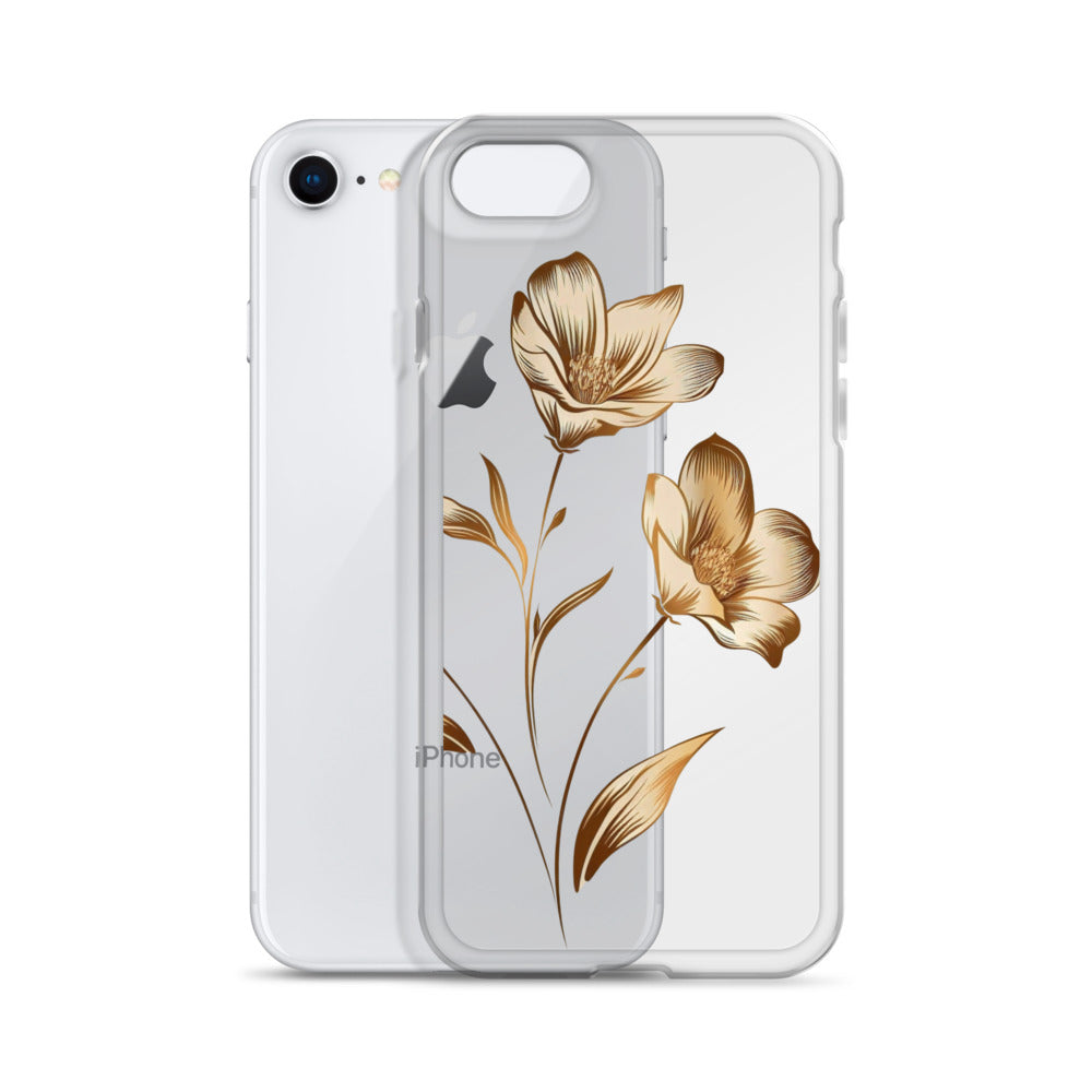 Golden flowers bunch Clear Case for iPhone®