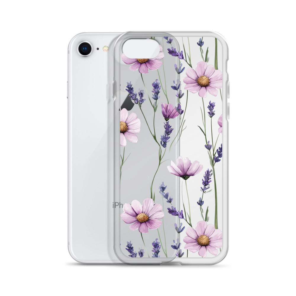 Lavender and purple daisy Clear Case for iPhone®