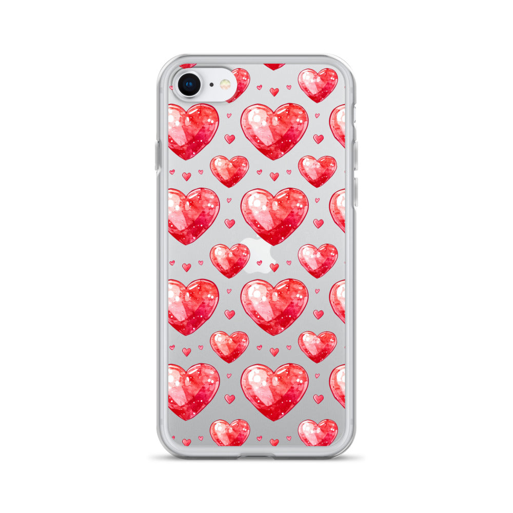 Watercolor hearts tile Clear Case for iPhone® - Maddrick