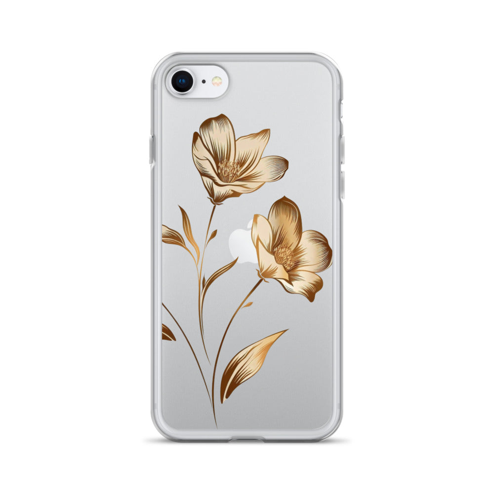 Golden flowers bunch Clear Case for iPhone®