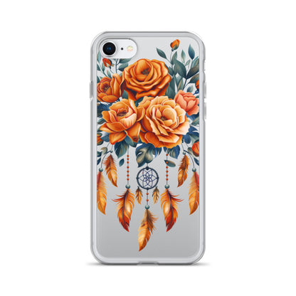 Coque transparente attrape-rêves roses pour iPhone®