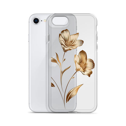 Golden flowers bunch Clear Case for iPhone®