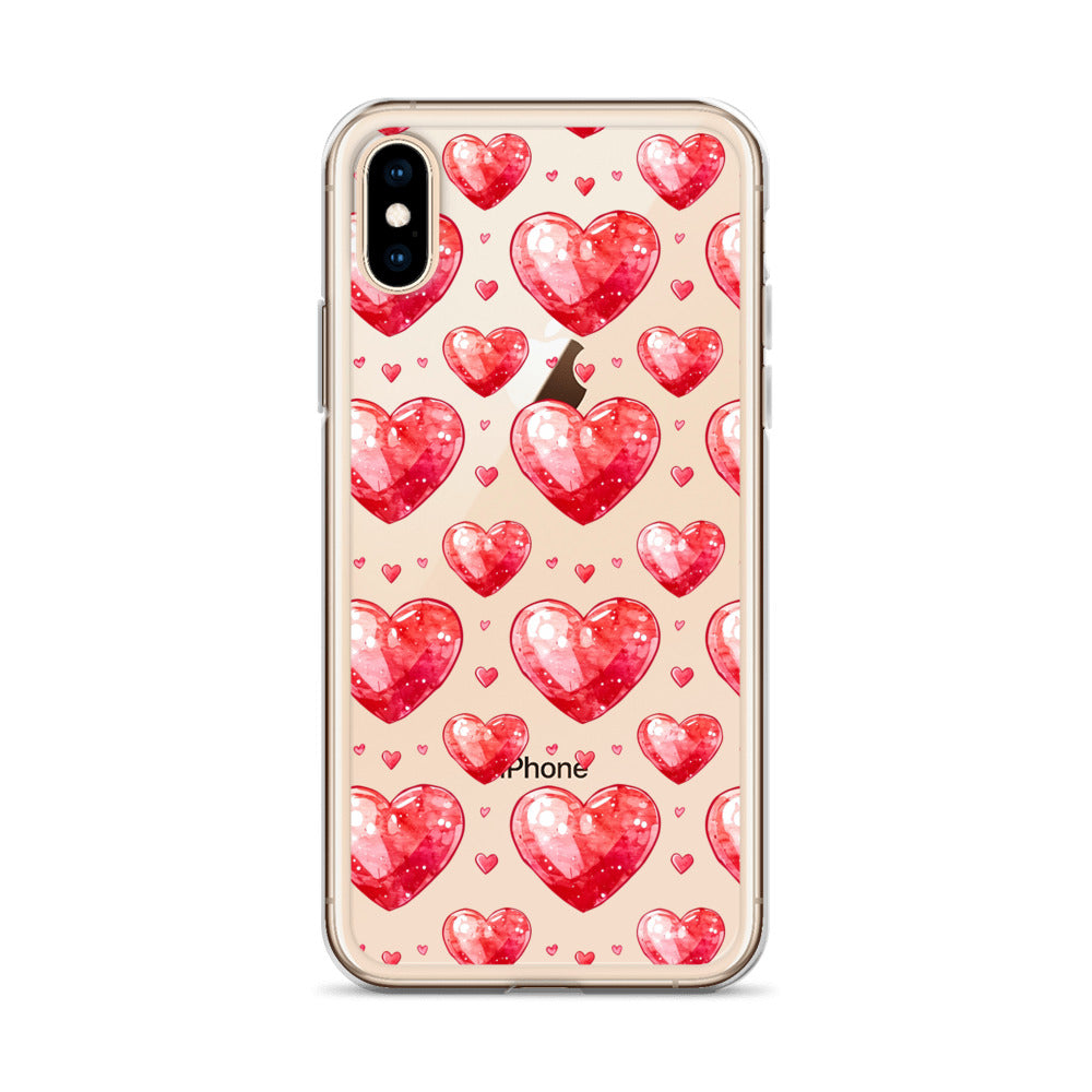 Watercolor hearts tile Clear Case for iPhone® - Maddrick