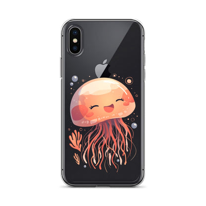 Smiling jellyfish kawaii Clear Case for iPhone®