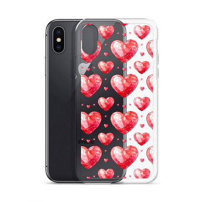 Watercolor hearts tile Clear Case for iPhone® - Maddrick