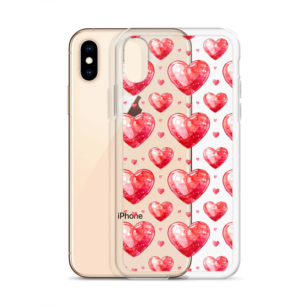 Watercolor hearts tile Clear Case for iPhone® - Maddrick