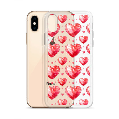 Watercolor hearts tile Clear Case for iPhone® - Maddrick