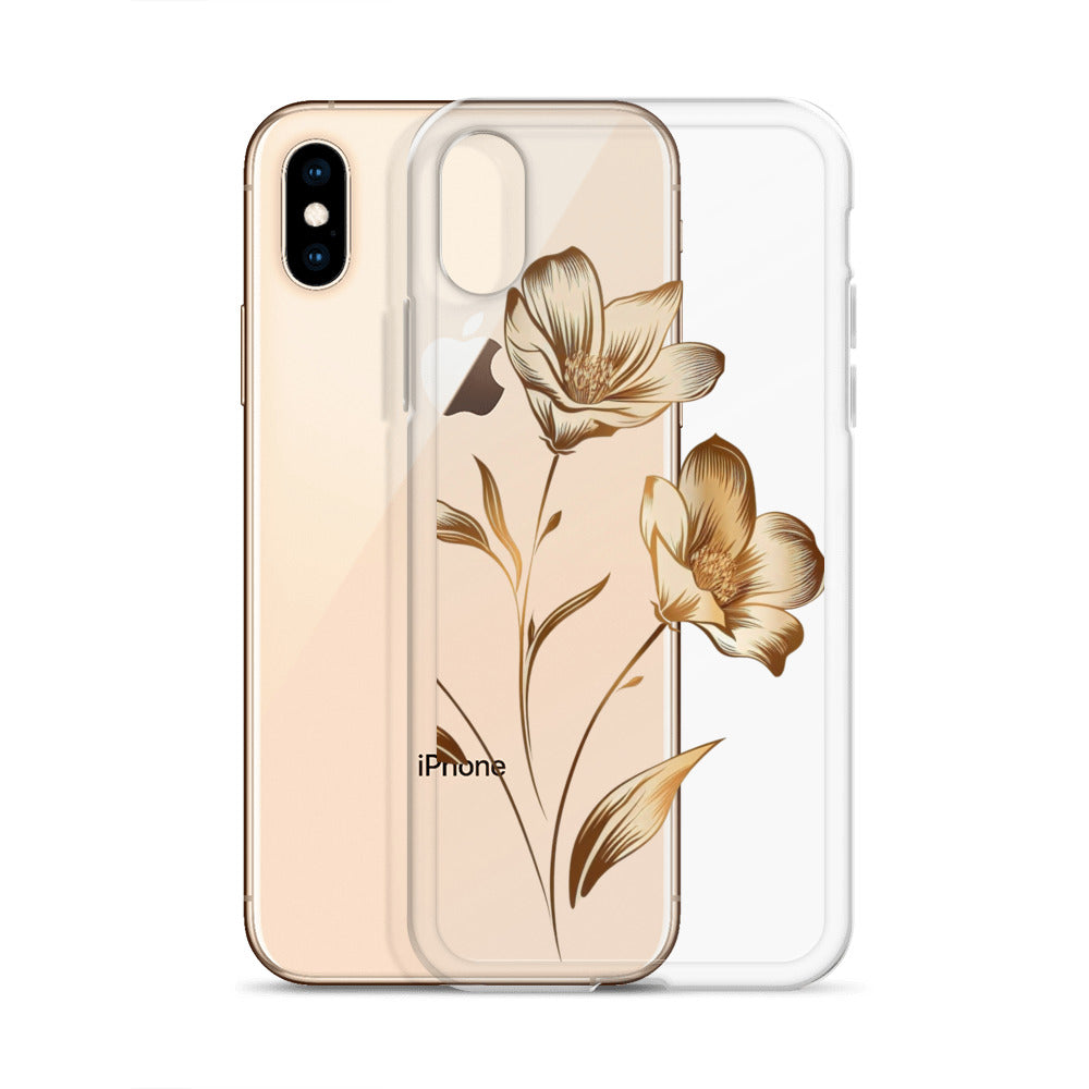 Golden flowers bunch Clear Case for iPhone®