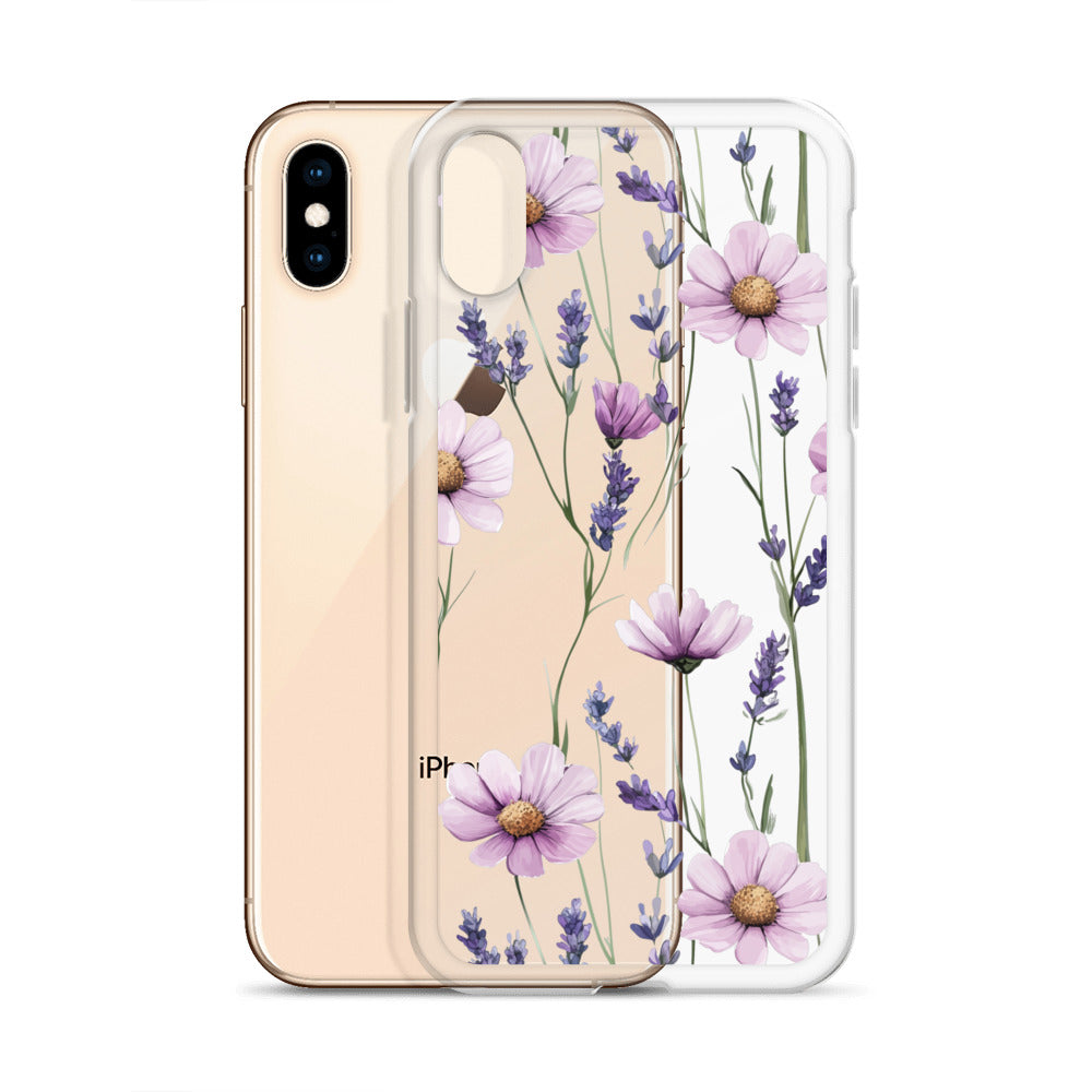 Lavender and purple daisy Clear Case for iPhone®