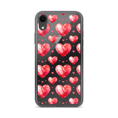 Watercolor hearts tile Clear Case for iPhone® - Maddrick