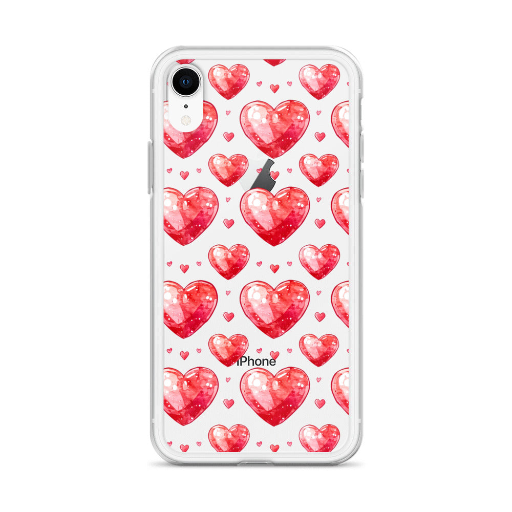 Watercolor hearts tile Clear Case for iPhone® - Maddrick