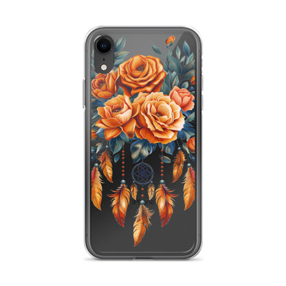 Coque transparente attrape-rêves roses pour iPhone®