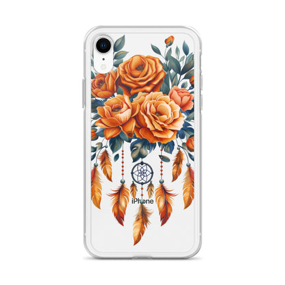 Coque transparente attrape-rêves roses pour iPhone®