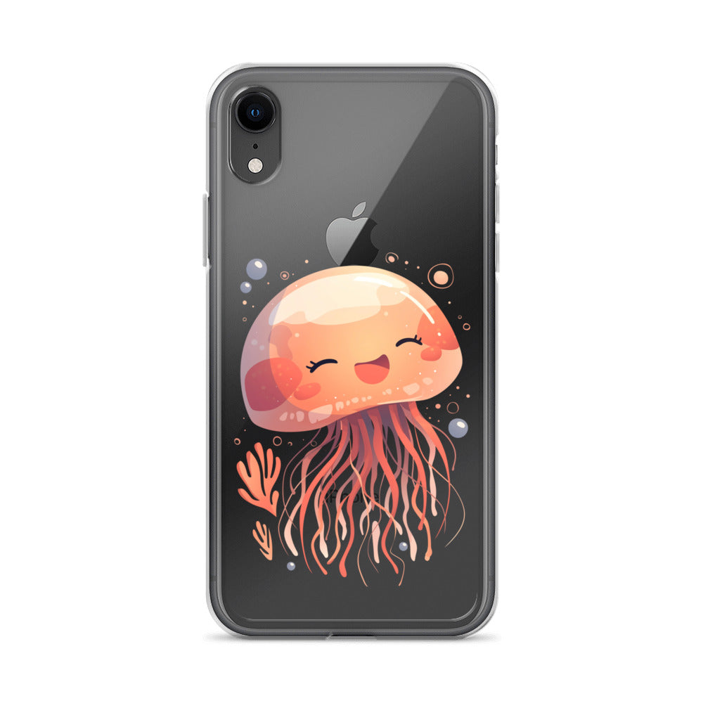 Smiling jellyfish kawaii Clear Case for iPhone®