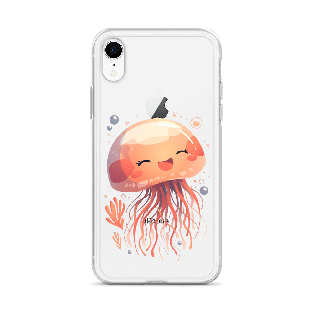 Smiling jellyfish kawaii Clear Case for iPhone®