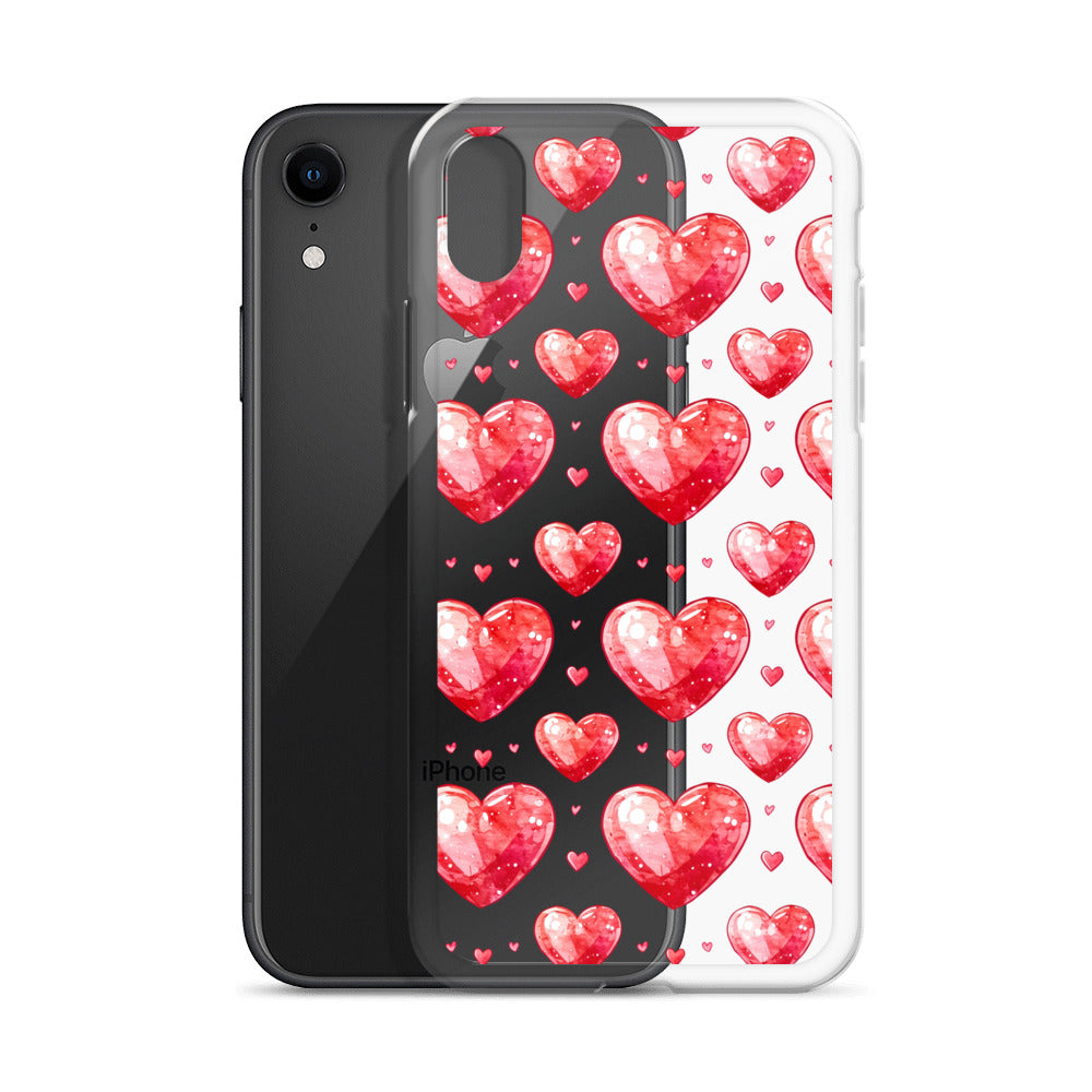 Watercolor hearts tile Clear Case for iPhone® - Maddrick