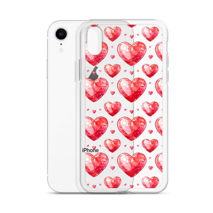 Watercolor hearts tile Clear Case for iPhone® - Maddrick