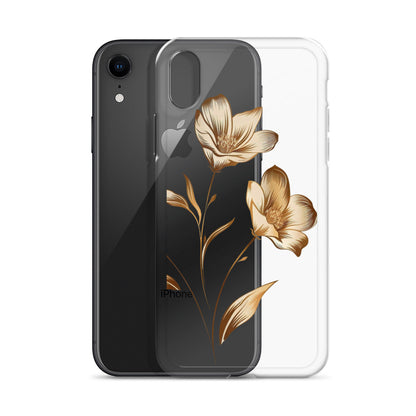 Golden flowers bunch Clear Case for iPhone®