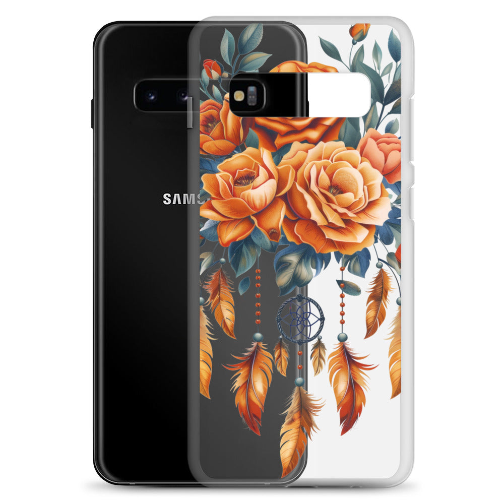 Coque transparente attrape-rêves roses pour Samsung®