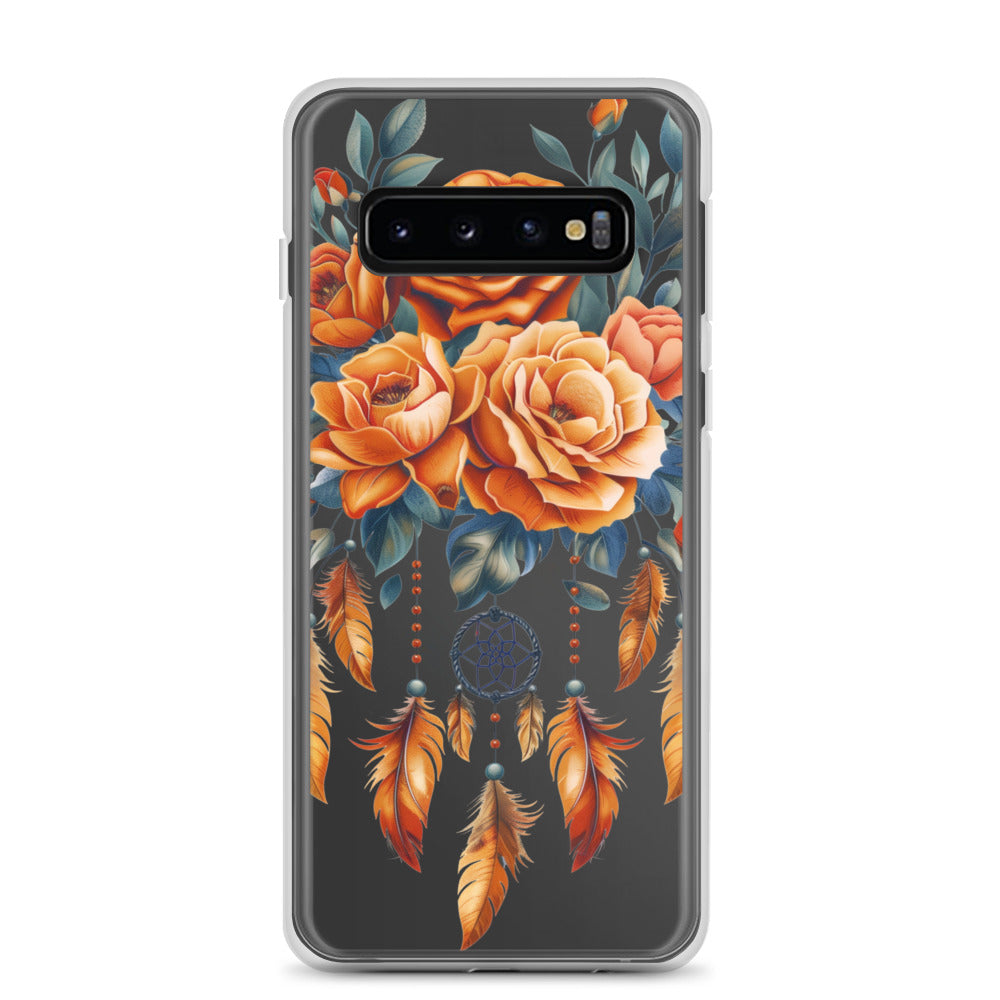 Coque transparente attrape-rêves roses pour Samsung®