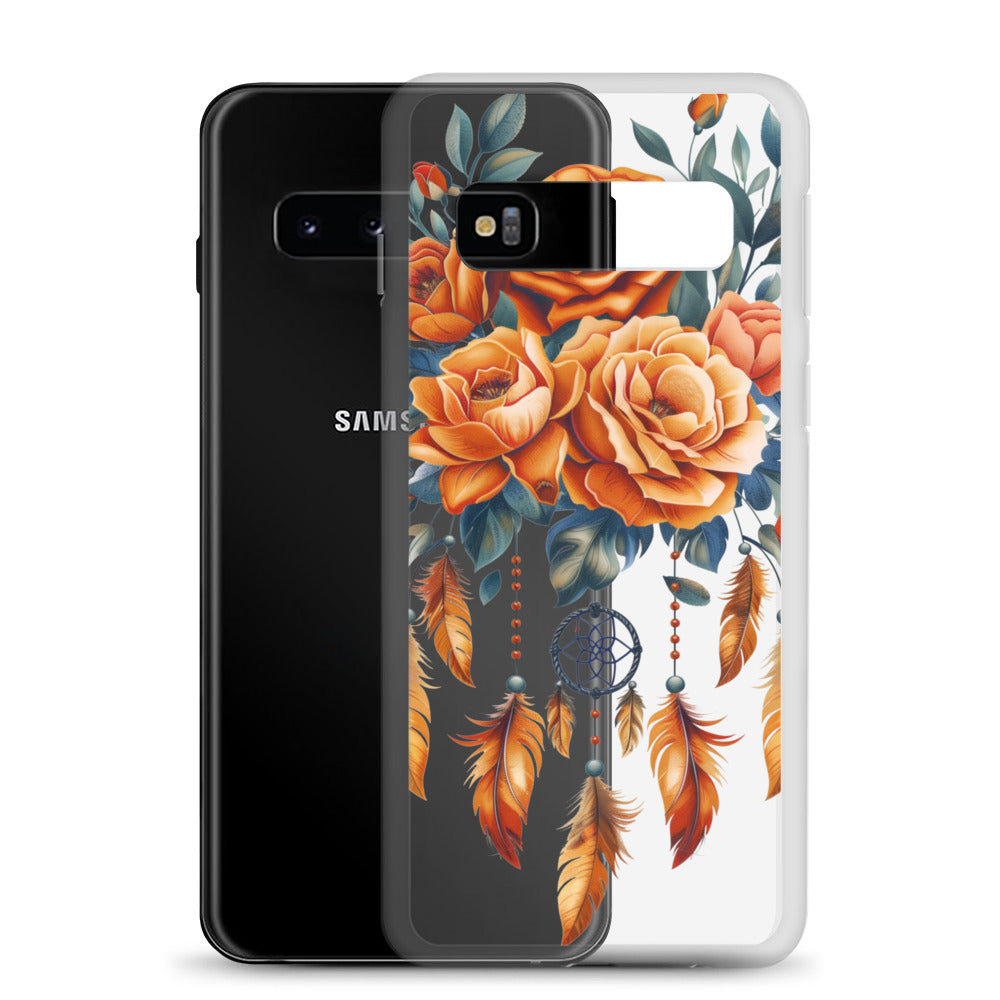 Coque transparente attrape-rêves roses pour Samsung®