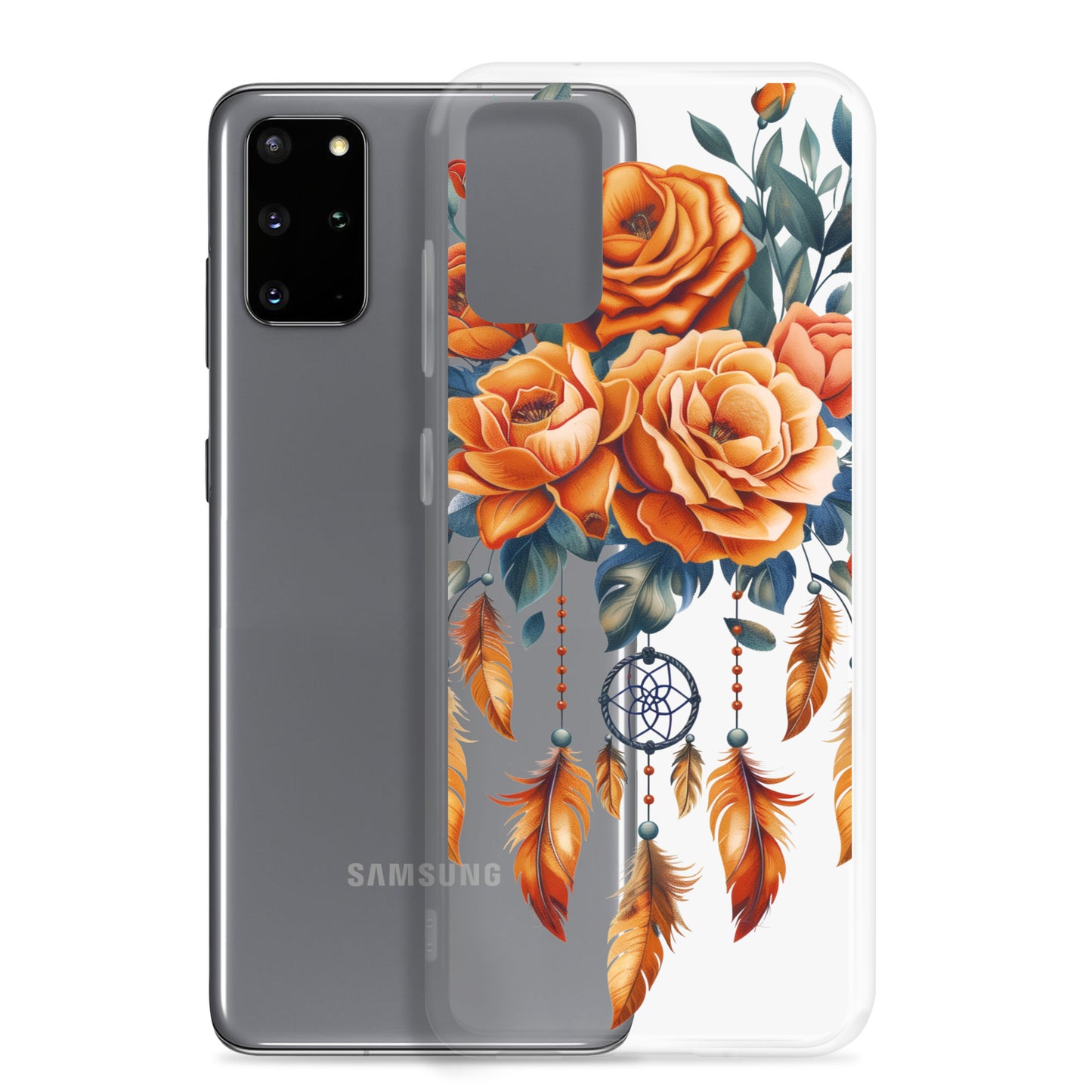 Coque transparente attrape-rêves roses pour Samsung®