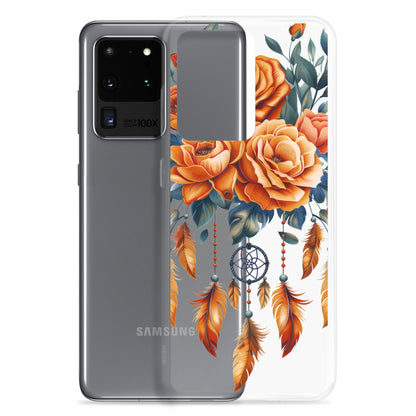 Coque transparente attrape-rêves roses pour Samsung®