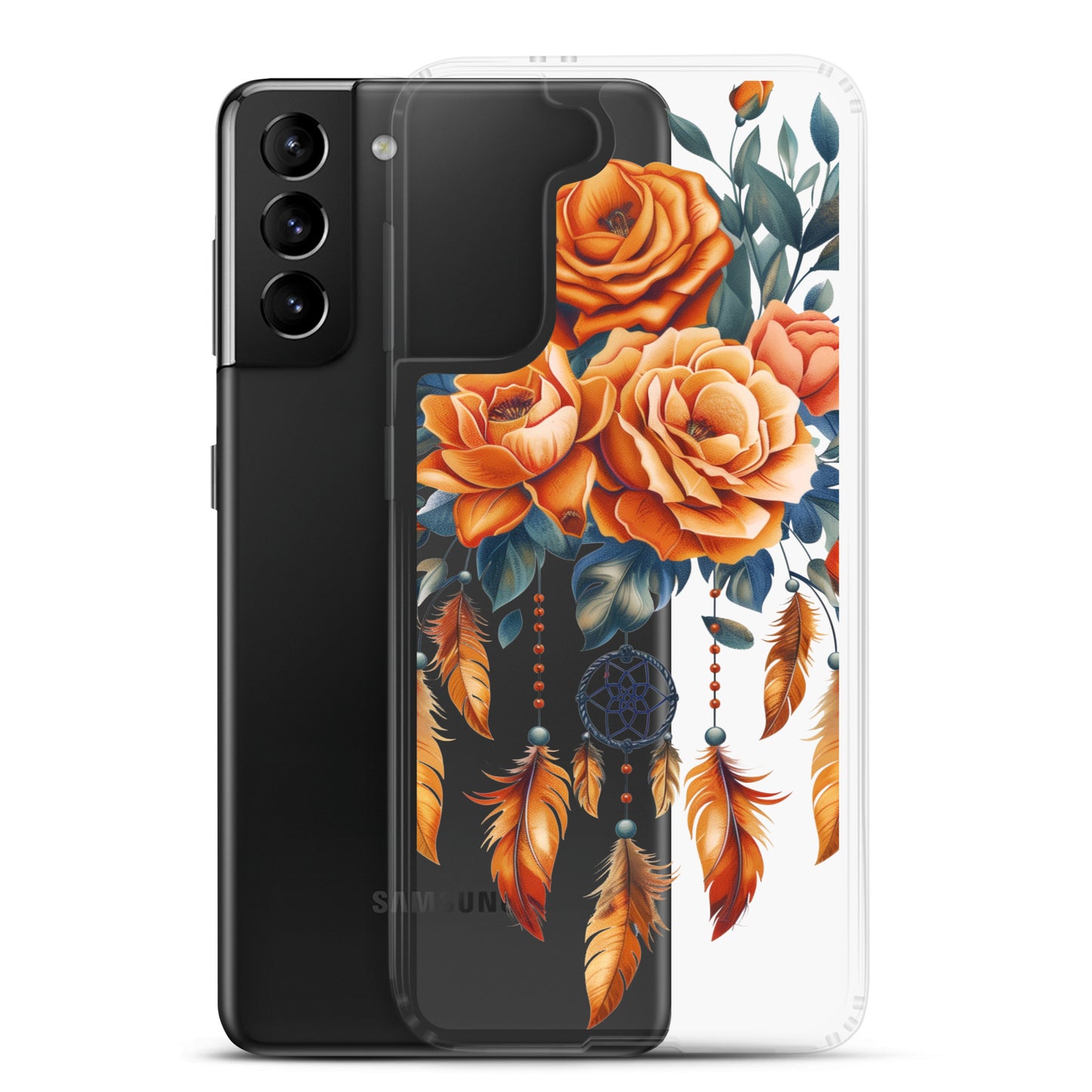 Coque transparente attrape-rêves roses pour Samsung®