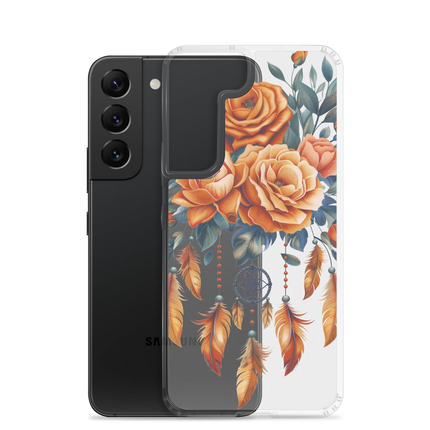 Coque transparente attrape-rêves roses pour Samsung®