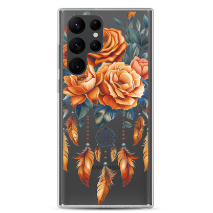 Coque transparente attrape-rêves roses pour Samsung®