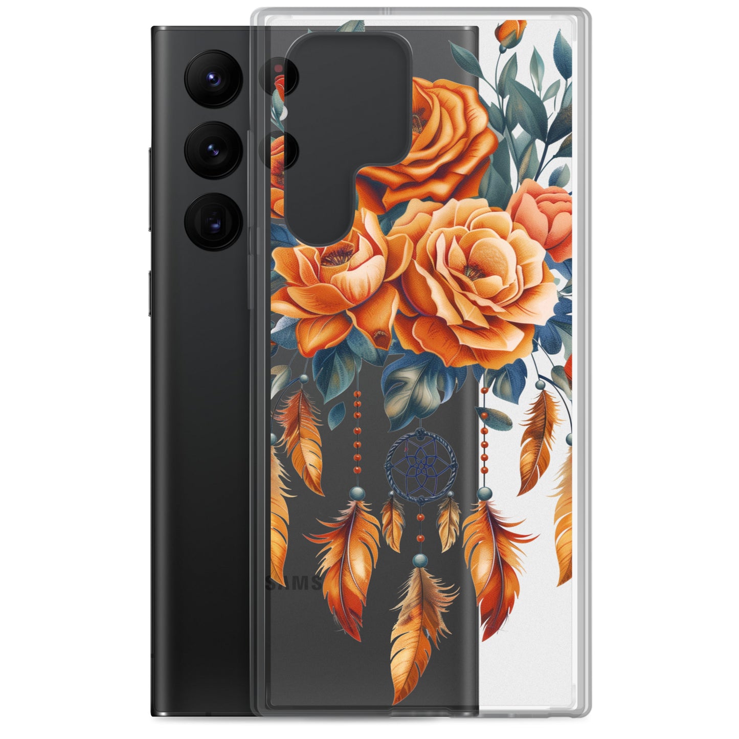 Coque transparente attrape-rêves roses pour Samsung®