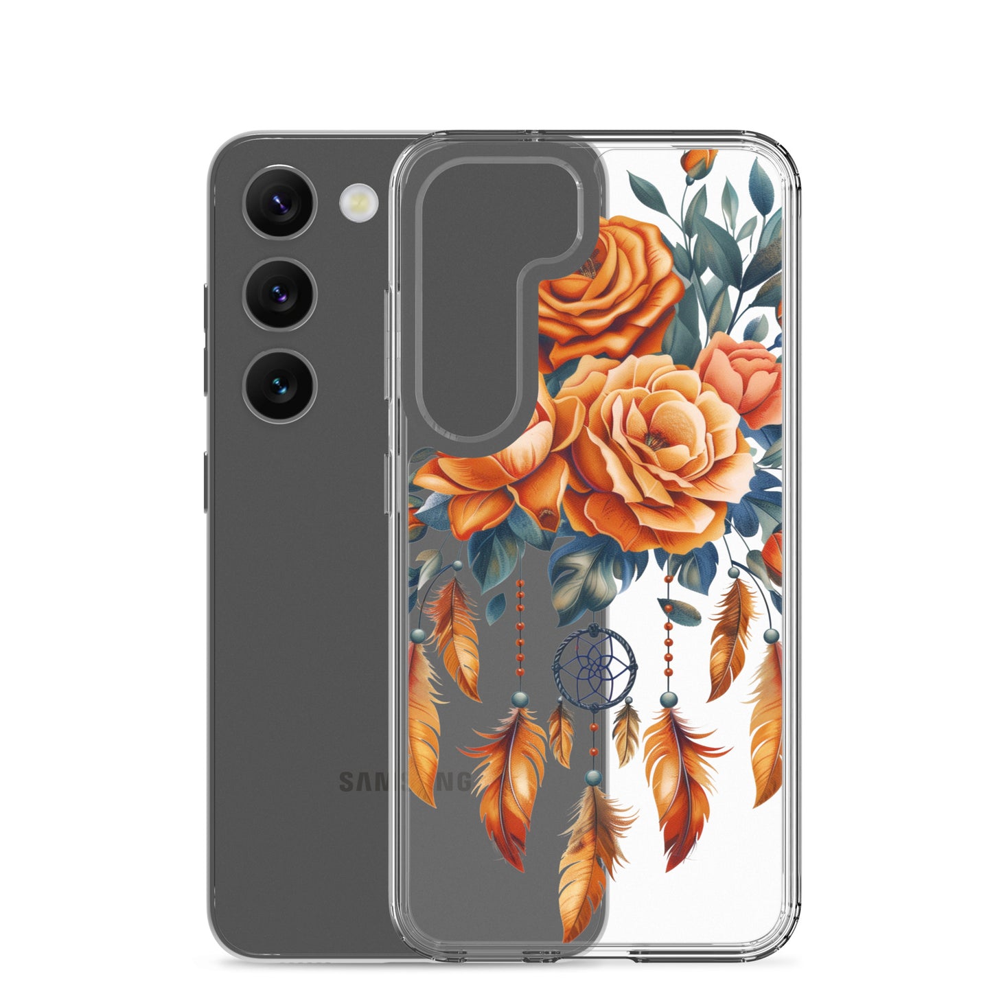 Coque transparente attrape-rêves roses pour Samsung®