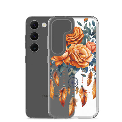 Coque transparente attrape-rêves roses pour Samsung®