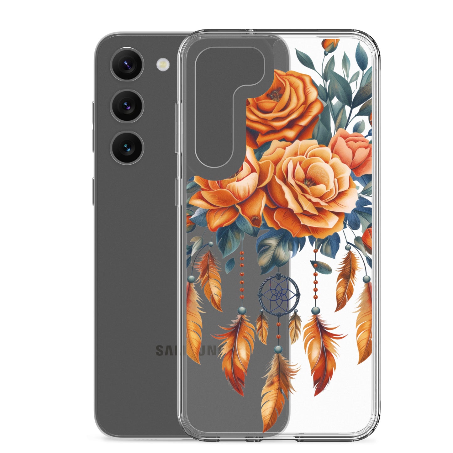 Coque transparente attrape-rêves roses pour Samsung®