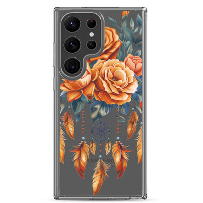 Coque transparente attrape-rêves roses pour Samsung®