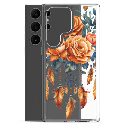 Coque transparente attrape-rêves roses pour Samsung®