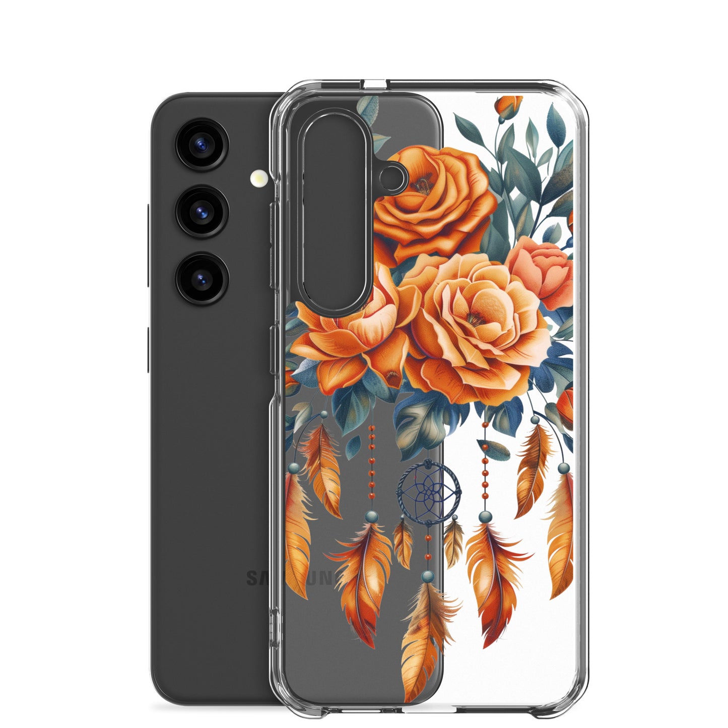 Coque transparente attrape-rêves roses pour Samsung®