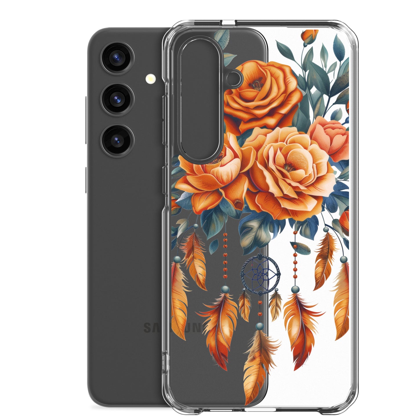 Coque transparente attrape-rêves roses pour Samsung®