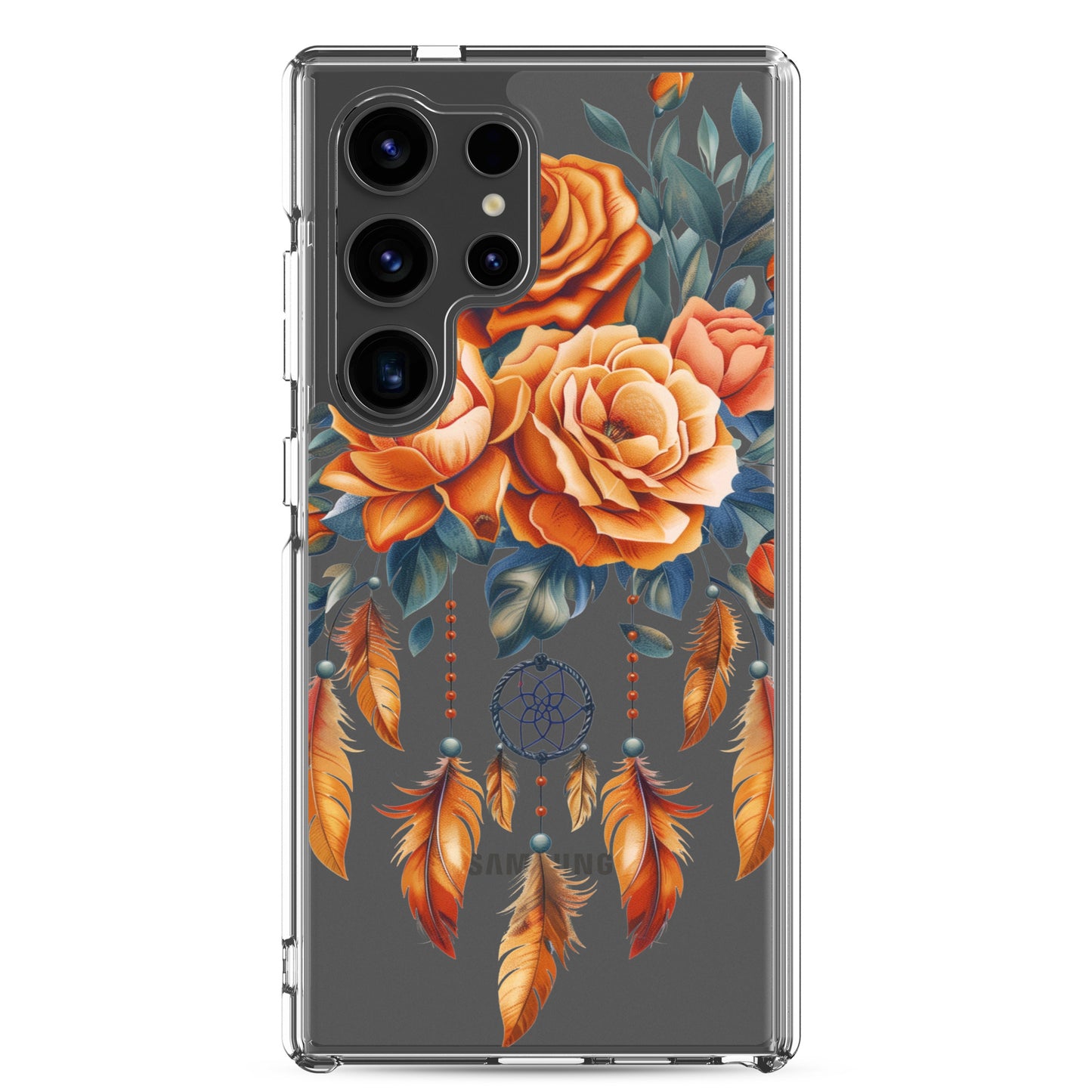 Coque transparente attrape-rêves roses pour Samsung®