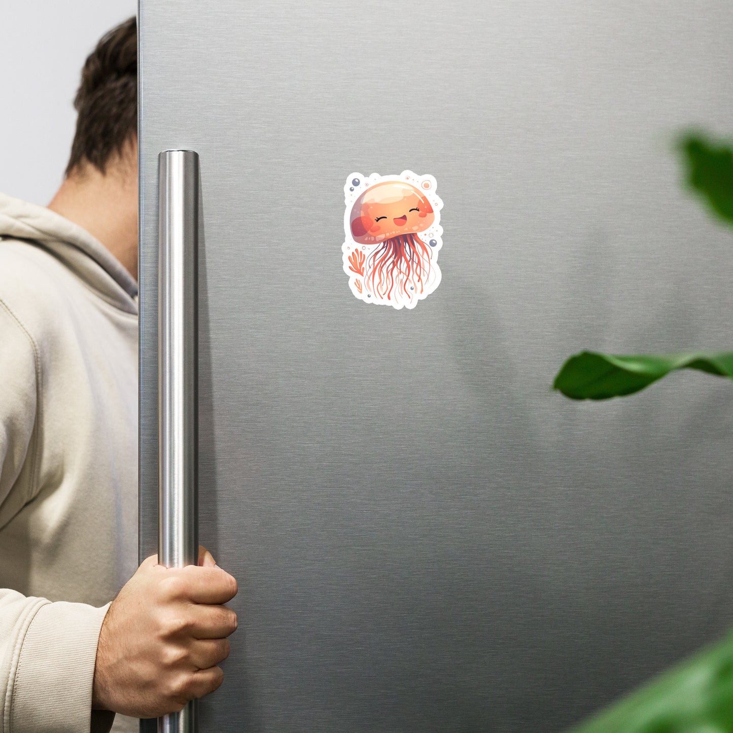 Smiling jellyfish kawaii Magnet