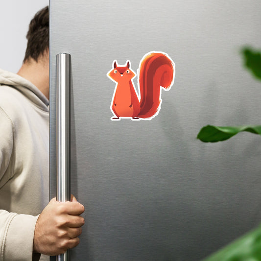 Silly red squirrel Magnet