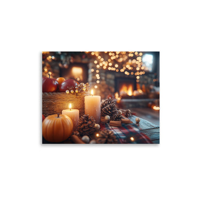 Cozy Halloween kitchen Poster