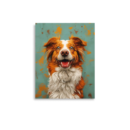 Red dog smiling Poster