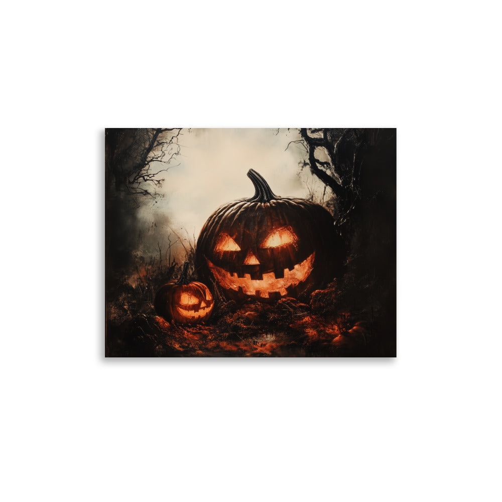 Spooky Halloween Jack-O'-Lantern Pumpkin Poster