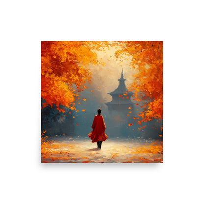 Asian autumn serenity Poster