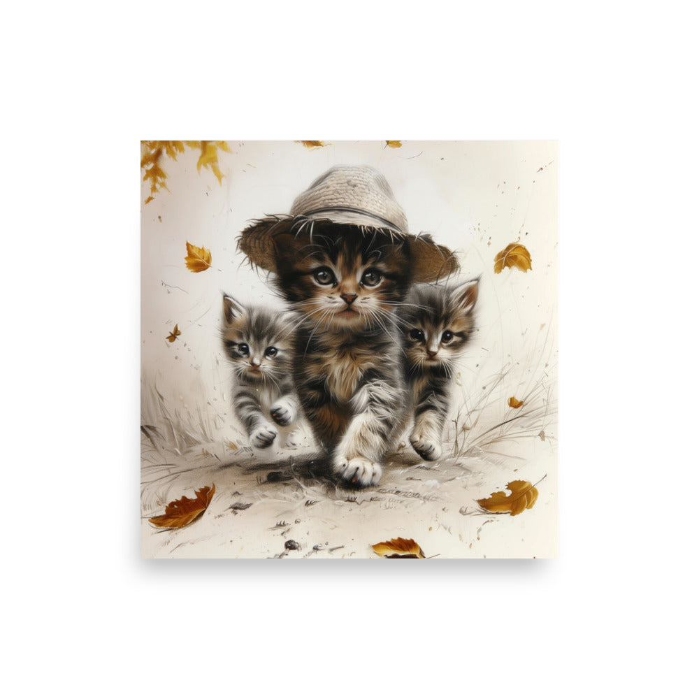 Kitten trio gone exploring Poster