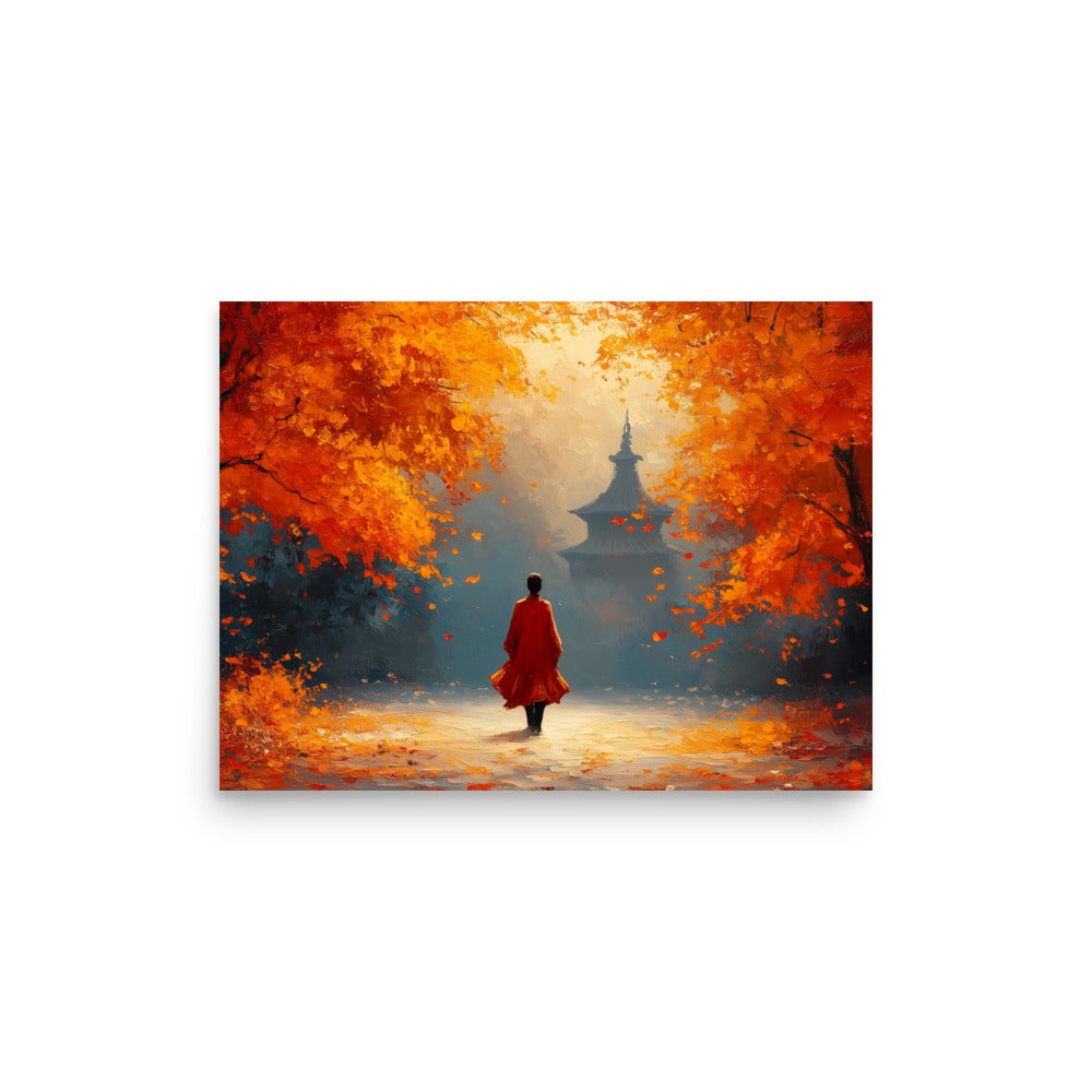 Asian autumn serenity Poster