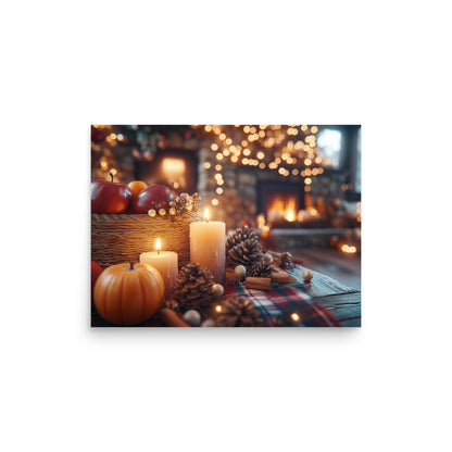 Cozy Halloween kitchen Poster