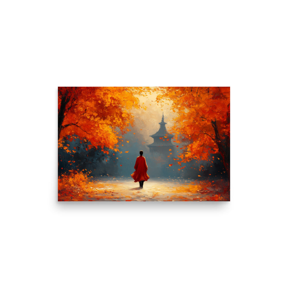 Asian autumn serenity Poster