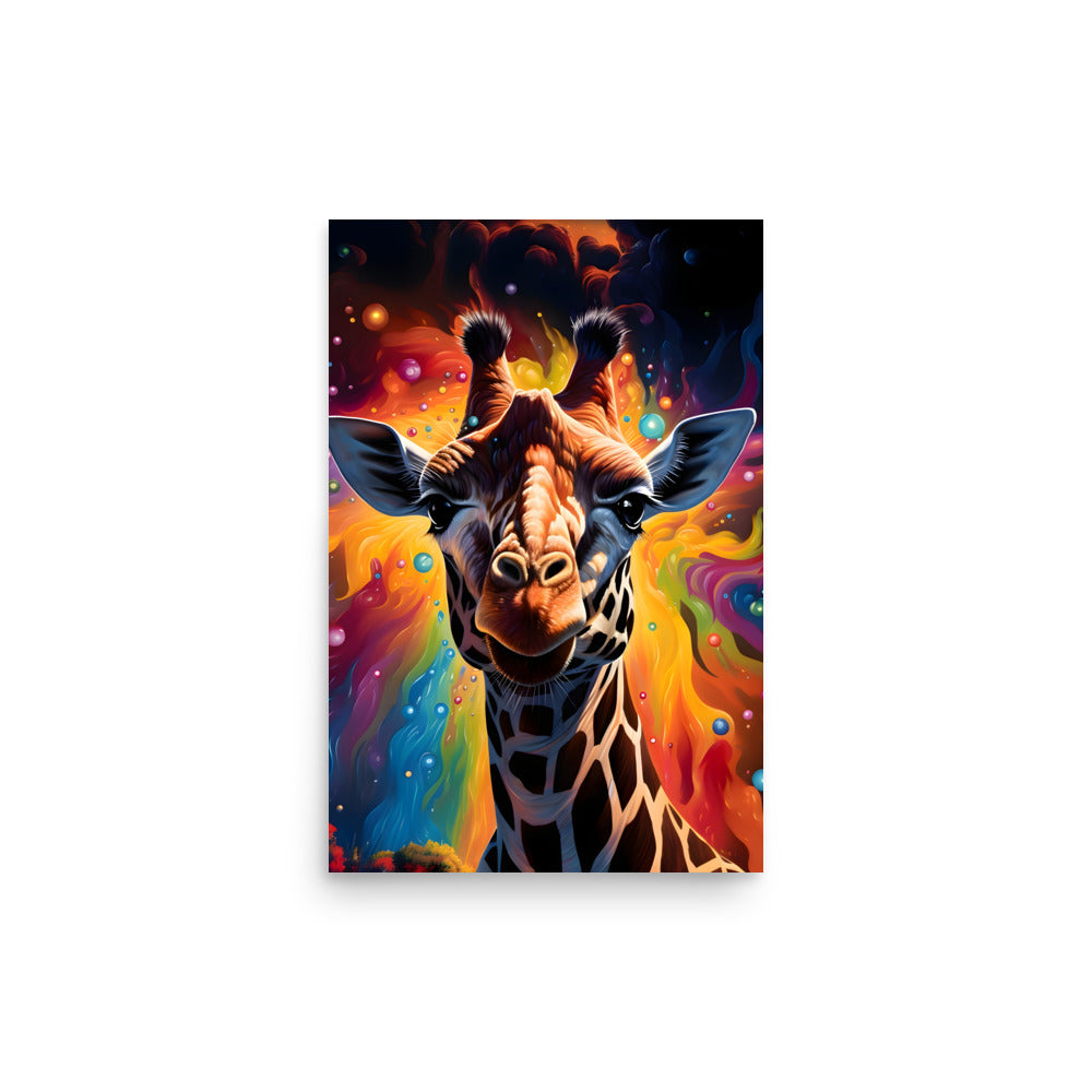 Psychedelic Giraffe - Poster